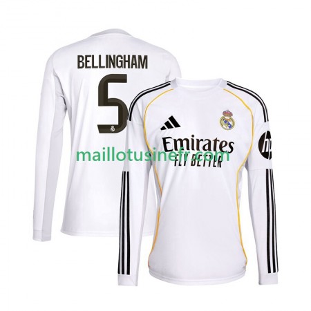 Maillot de Foot Real Madrid Jude Bellingham 5 Domicile 2025-26 Manches Longues Maillot de Foot Real Madrid Jude Bellingham 5 Domicile 2025-26 Manches Longues